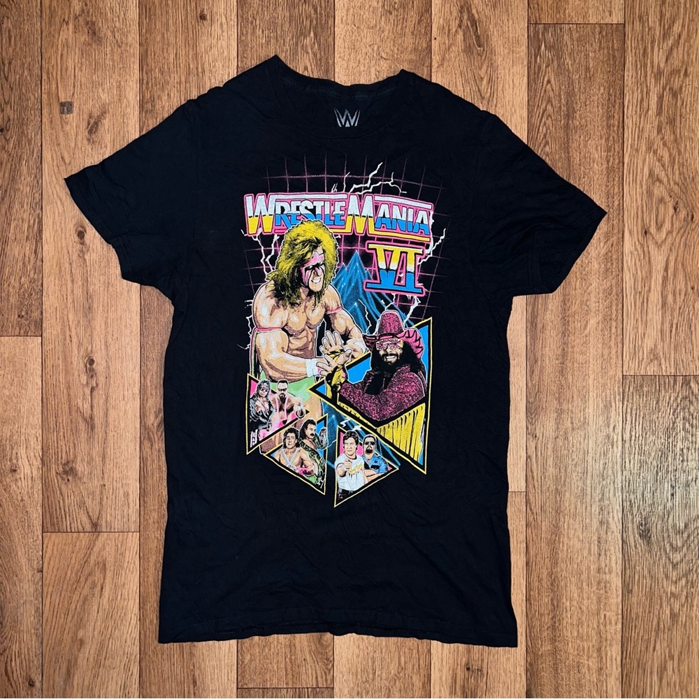 WWE Black WrestleMania VI Graphic Tee
